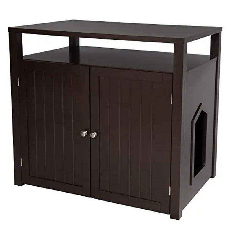 Large Cat Litter Box Enclosure and Furniture House with Table by Arf Pets