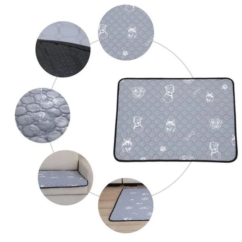 Cat Dog Mat Reusable Dog Pee Pad 4 Layer Super Absorbent Pet Diaper Mat for Cats Small Dogs Puppy Kitten Potty Training Pads