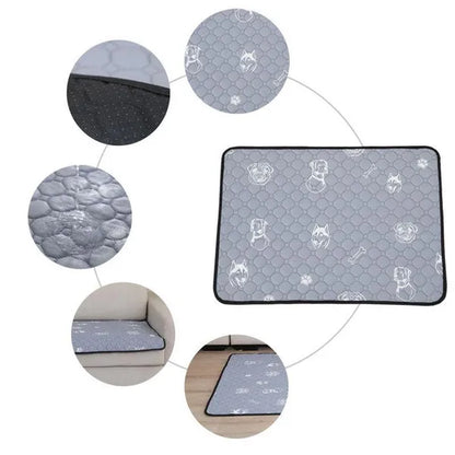 Cat Dog Mat Reusable Dog Pee Pad 4 Layer Super Absorbent Pet Diaper Mat for Cats Small Dogs Puppy Kitten Potty Training Pads
