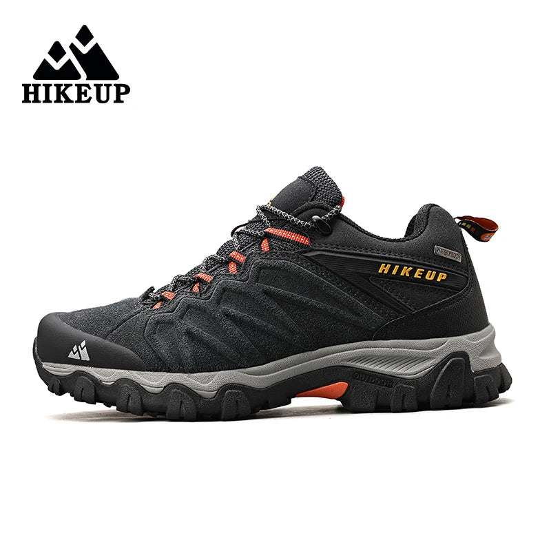 High Quality Leather Hiking Shoes Durable Outdoor Sport Men Trekking Leather Shoes Lace-Up Climbing Hunting Sneakers