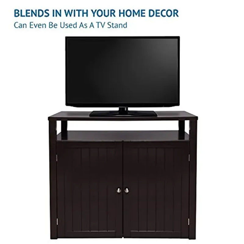 Large Cat Litter Box Enclosure and Furniture House with Table by Arf Pets