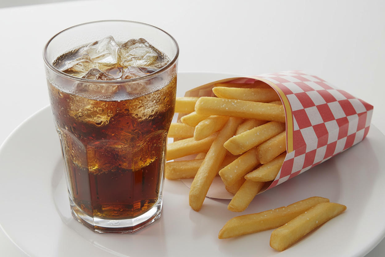 Cold Drink and French fries