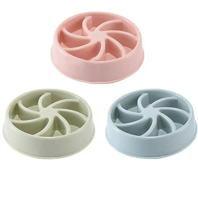 Slow Feeder Pet Bowl for Dogs and Cats - Anti-Choking Design with Plastic Material