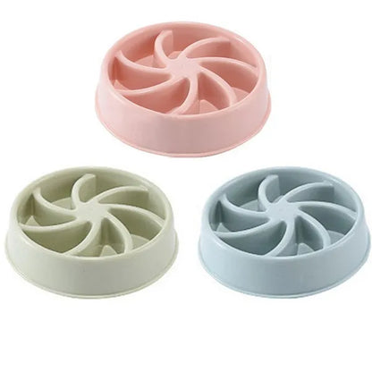 Slow Feeder Pet Bowl for Dogs and Cats - Anti-Choking Design with Plastic Material