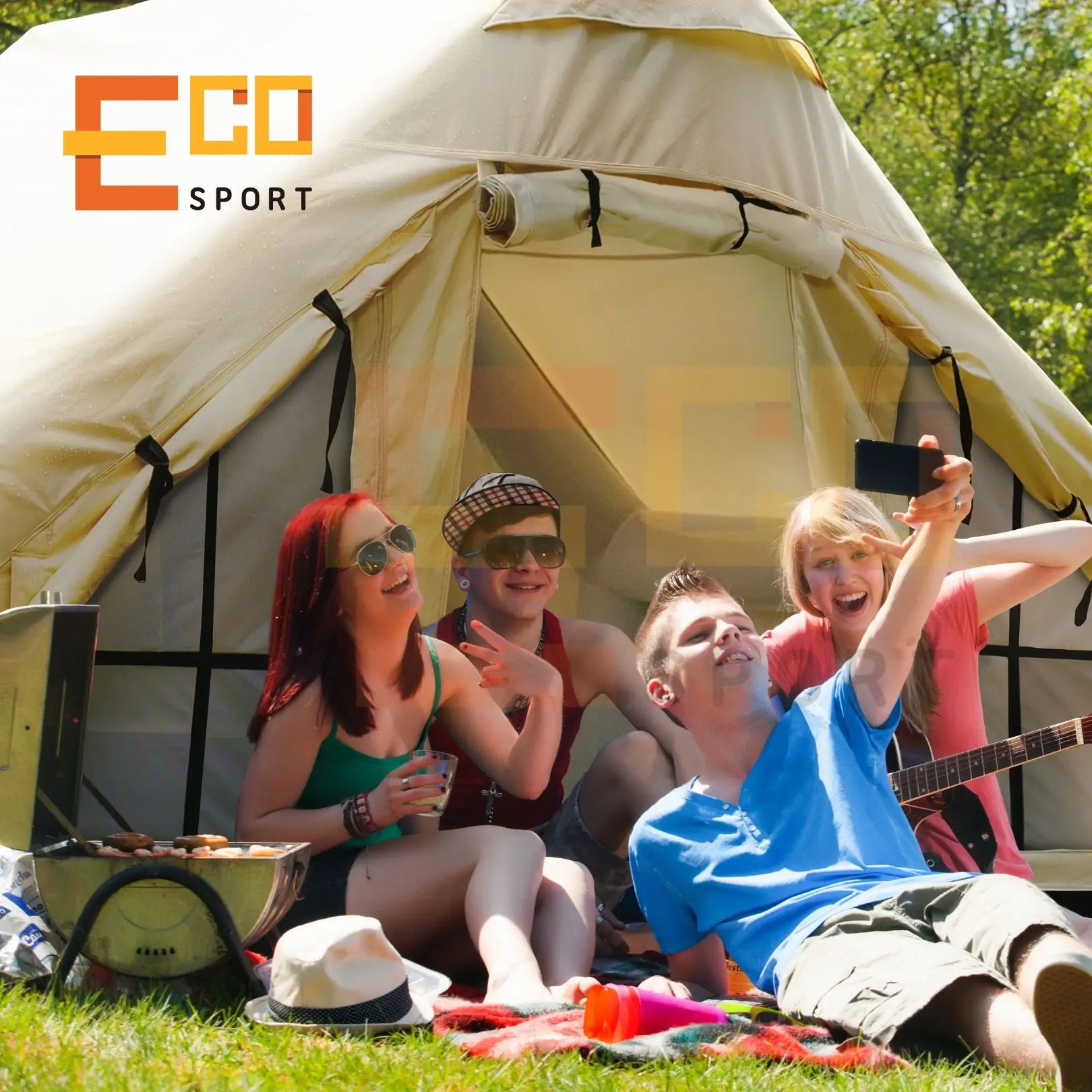 Desert Windproof Waterproof Inflatable Camping Bell Tent Outdoor Glamping House Inflatable Camping Tent