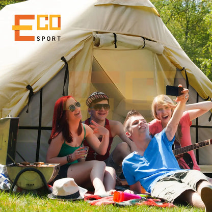 Desert Windproof Waterproof Inflatable Camping Bell Tent Outdoor Glamping House Inflatable Camping Tent