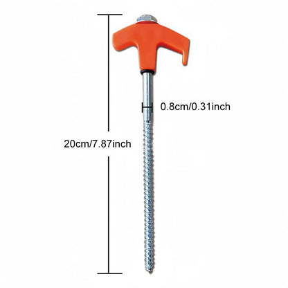8Pcs Camping Pegs Drill in with Hex Socket Stakes Ground Anchors Camping Stakes Tent Ground Nail Screw in Camping Tent Pegs