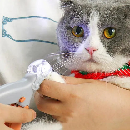 Professional title: "LED Light Pet Nail Clipper Scissors for Cats and Dogs - Toe Claw Clippers for Pet Care"