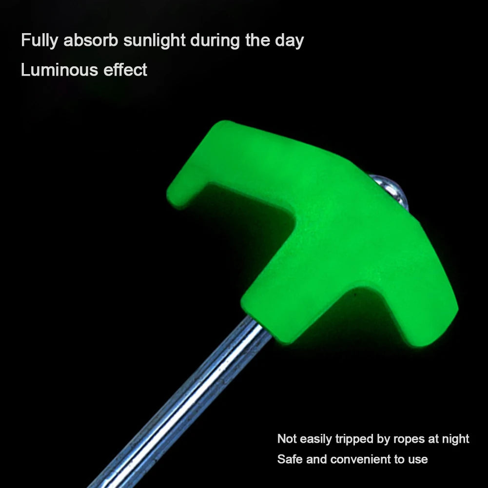 8Pcs Camping Pegs Drill in with Hex Socket Stakes Ground Anchors Camping Stakes Tent Ground Nail Screw in Camping Tent Pegs