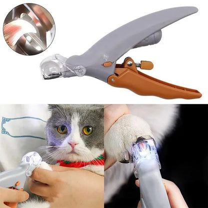 Professional title: "LED Light Pet Nail Clipper Scissors for Cats and Dogs - Toe Claw Clippers for Pet Care"