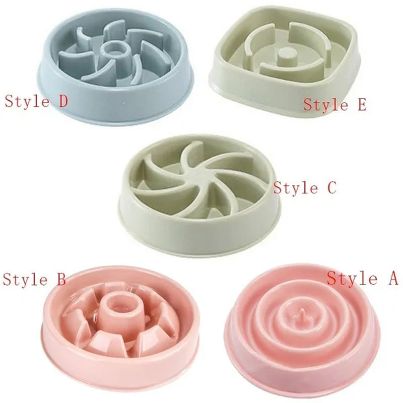 Slow Feeder Pet Bowl for Dogs and Cats - Anti-Choking Design with Plastic Material